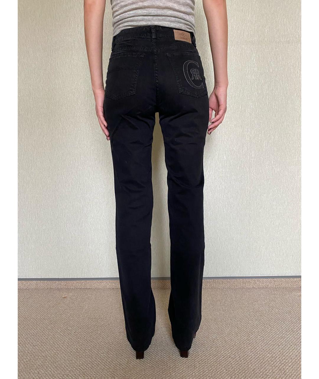 CERRUTI 1881 Антрацитовые хлопковые прямые джинсы, фото 8