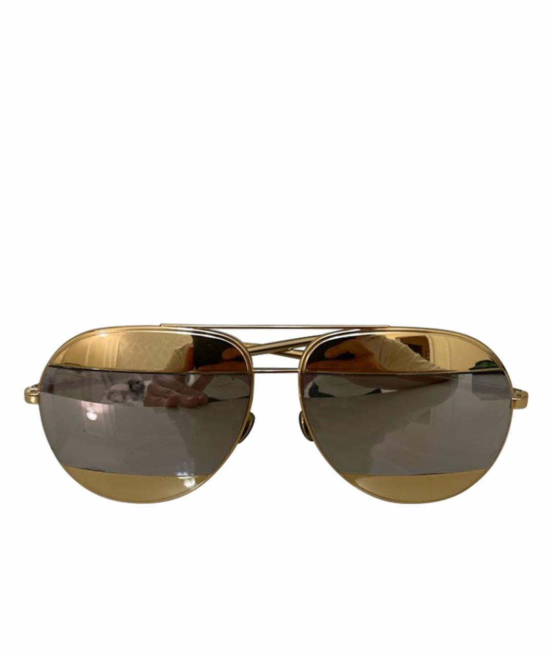 CHRISTIAN DIOR PRE-OWNED Коричневые металлические солнцезащитные очки, фото 1