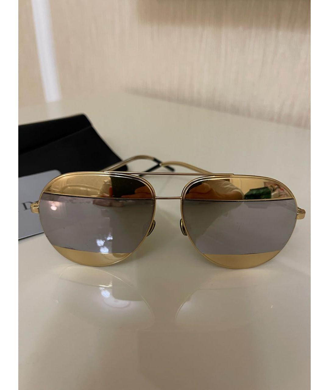 CHRISTIAN DIOR PRE-OWNED Коричневые металлические солнцезащитные очки, фото 4