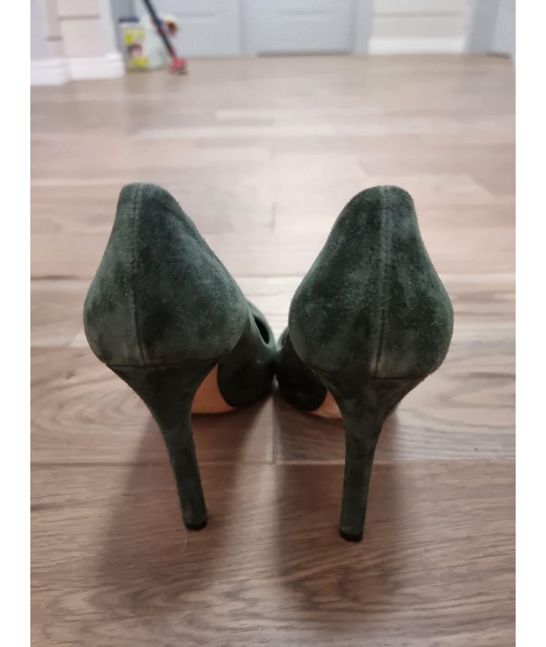 CASADEI Зеленые замшевые туфли, фото 2