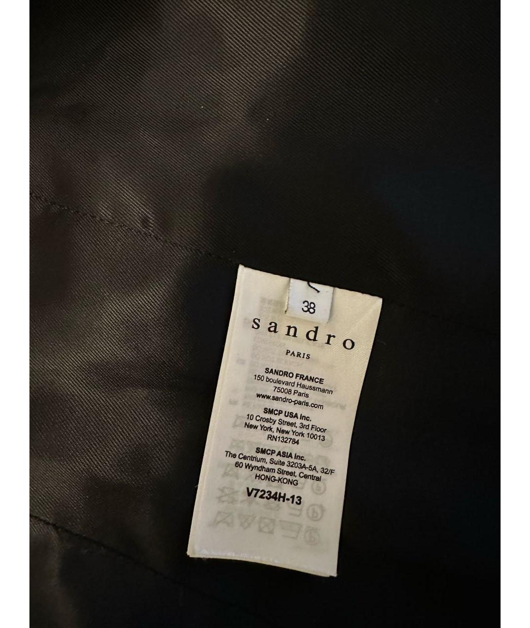 SANDRO Коричневый вискозный жакет/пиджак, фото 4
