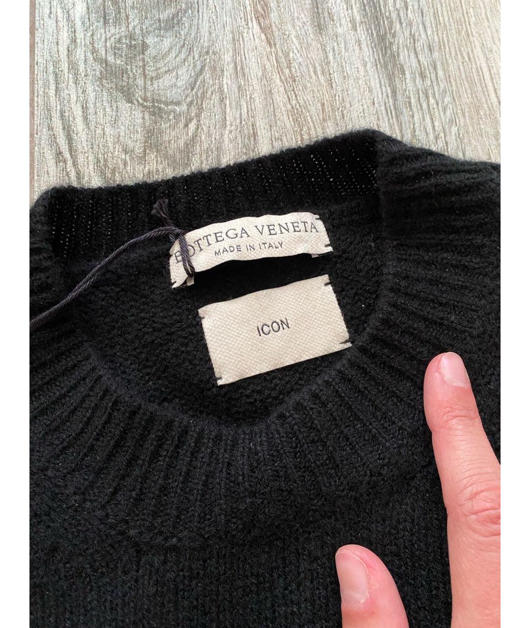 BOTTEGA VENETA Черный кашемировый джемпер / свитер, фото 4