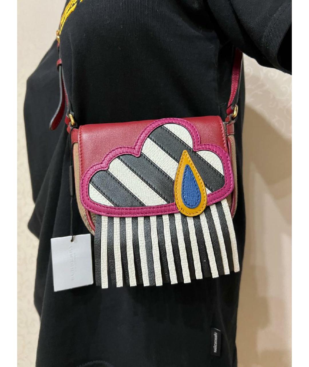 BURBERRY Бордовая сумка, фото 4