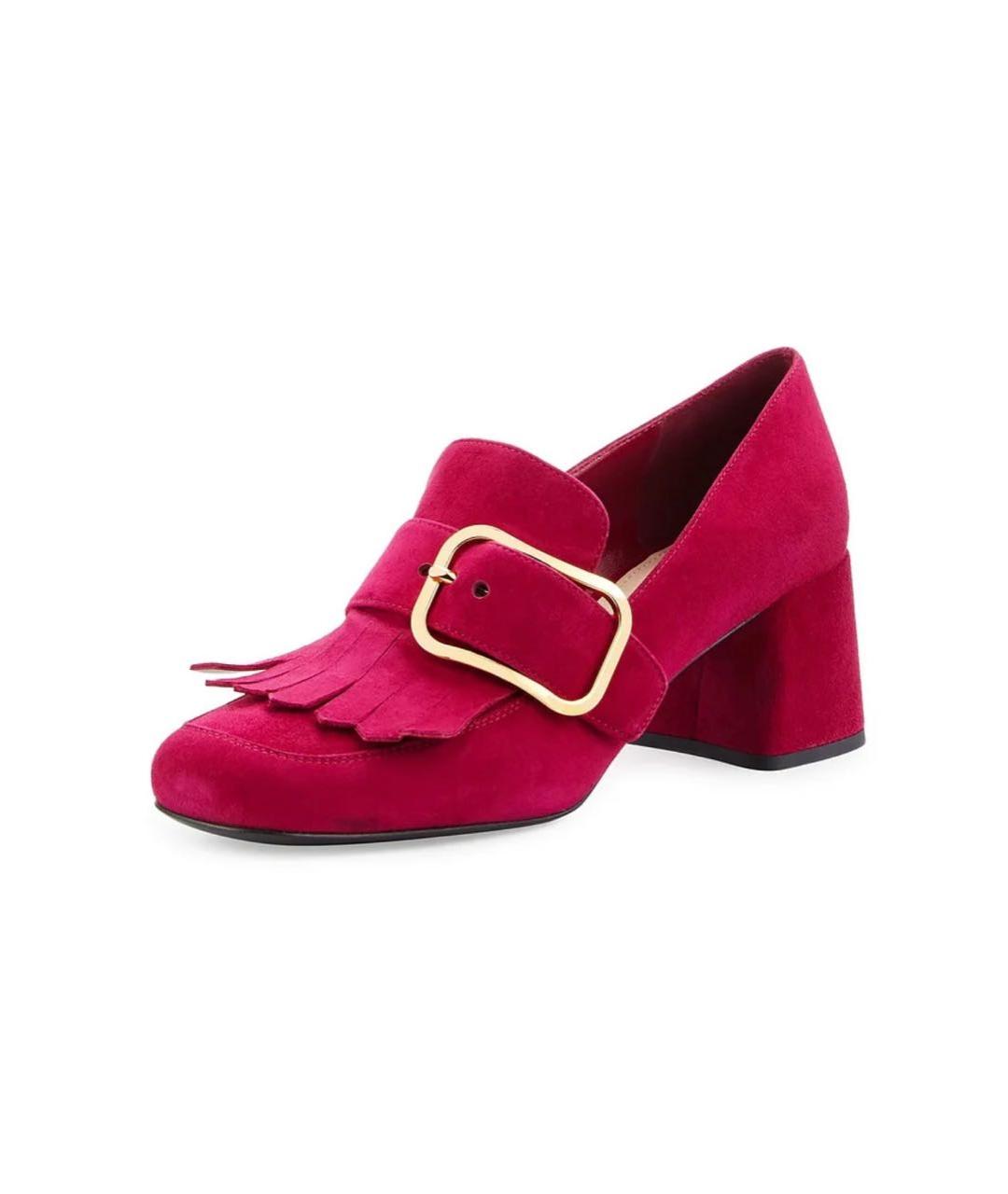 PRADA Красные замшевые туфли, фото 4