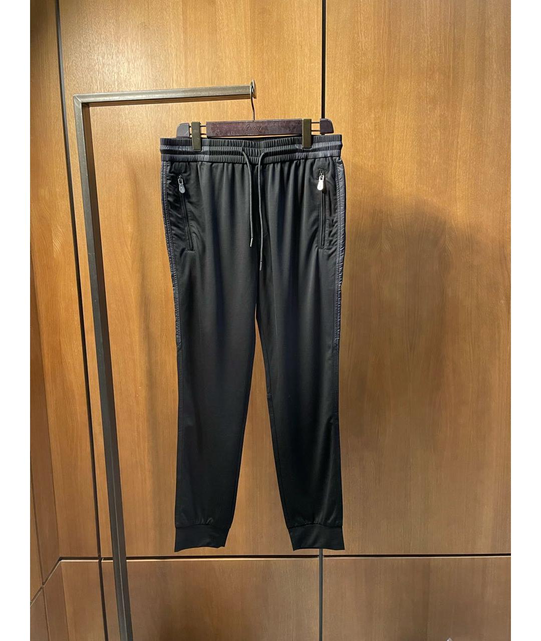 BRUNELLO CUCINELLI Черные хлопковые повседневные брюки, фото 9