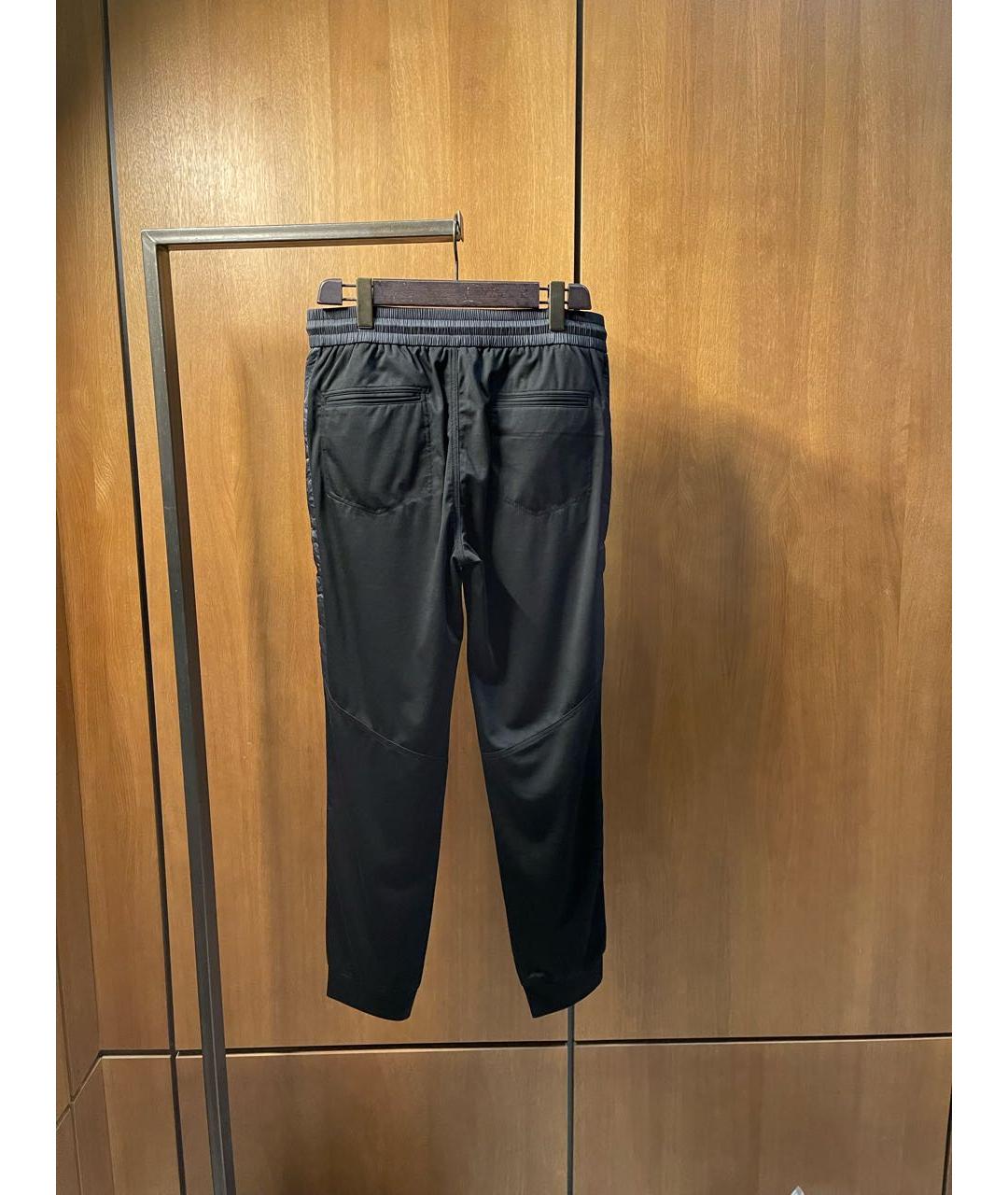 BRUNELLO CUCINELLI Черные хлопковые повседневные брюки, фото 4