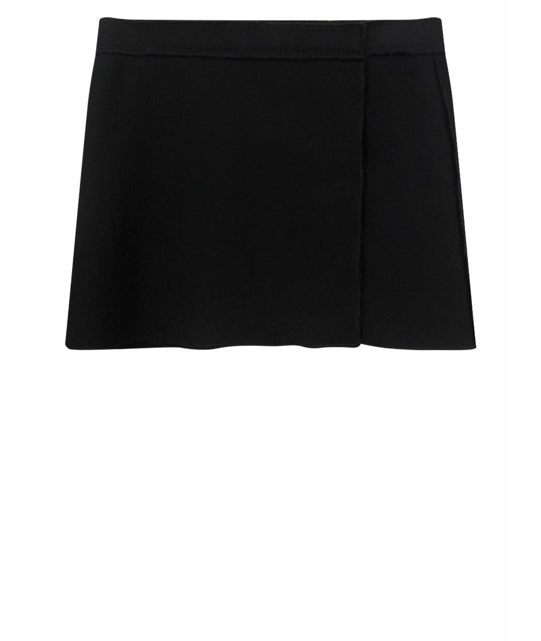 DOLCE&GABBANA Черная шерстяная юбка мини, фото 1