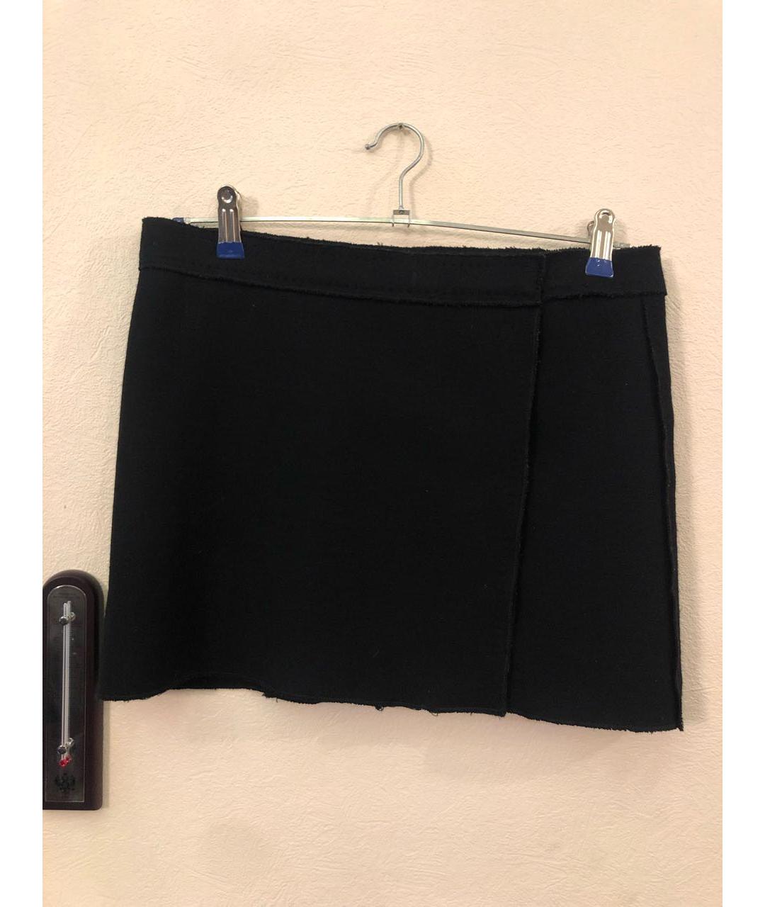 DOLCE&GABBANA Черная шерстяная юбка мини, фото 6