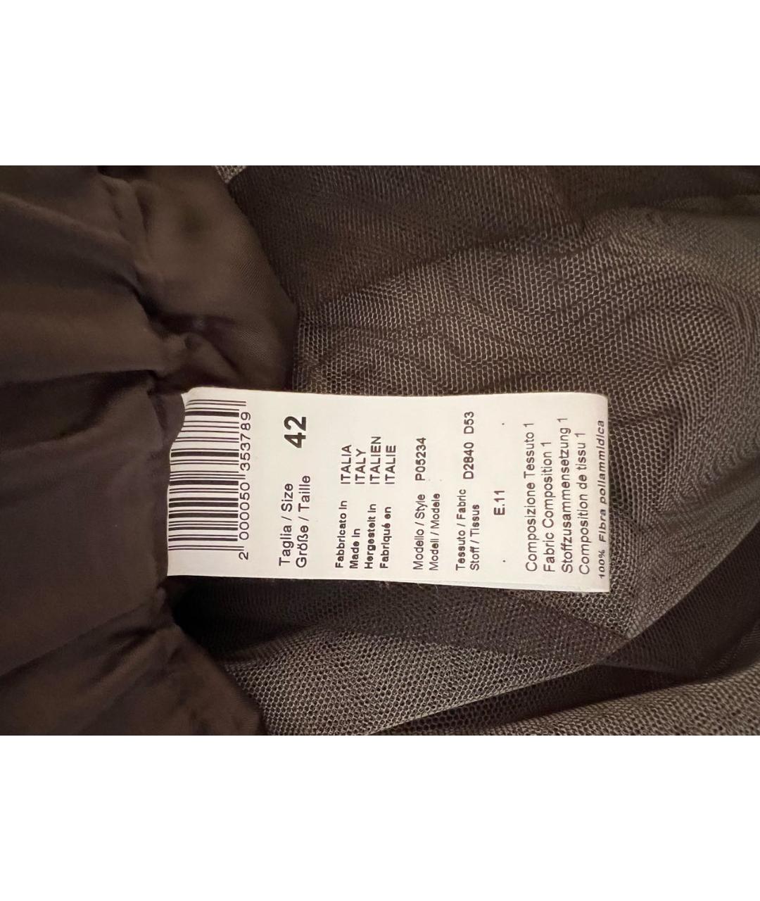 PESERICO Коричневая полиамидовая юбка макси, фото 6