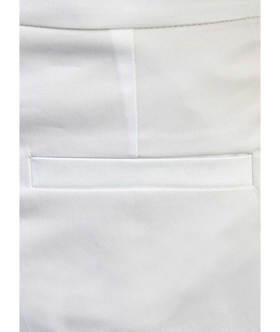 ESCADA Белые хлопко-эластановые прямые брюки, фото 4