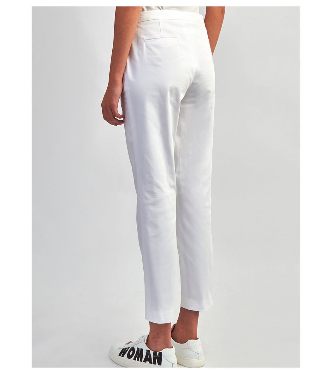 ESCADA Белые хлопко-эластановые прямые брюки, фото 3