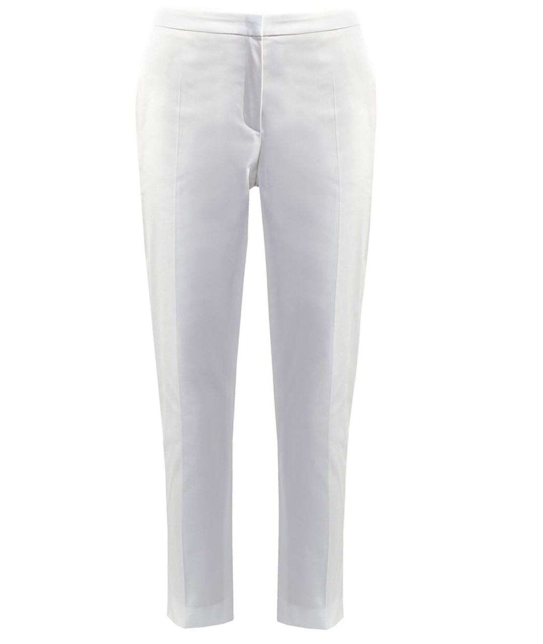 ESCADA Белые хлопко-эластановые прямые брюки, фото 1