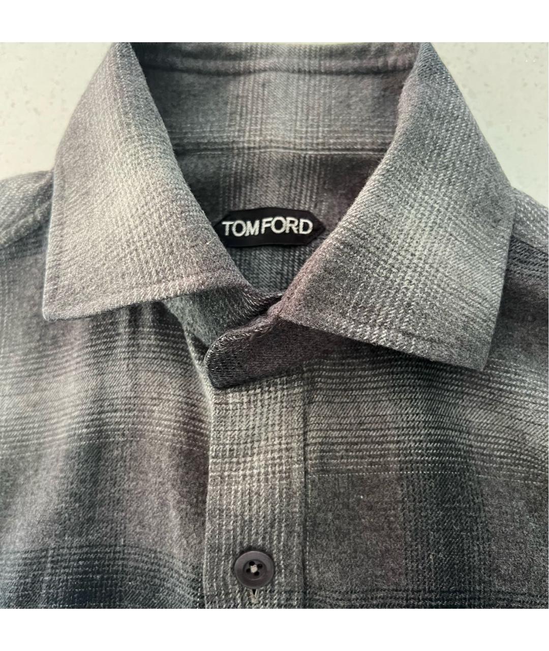 TOM FORD Хлопко-шерстяная кэжуал рубашка, фото 3