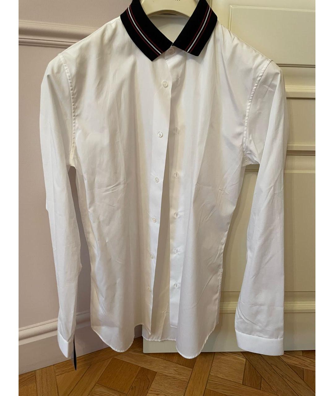 CHRISTIAN DIOR Белая хлопковая классическая рубашка, фото 6