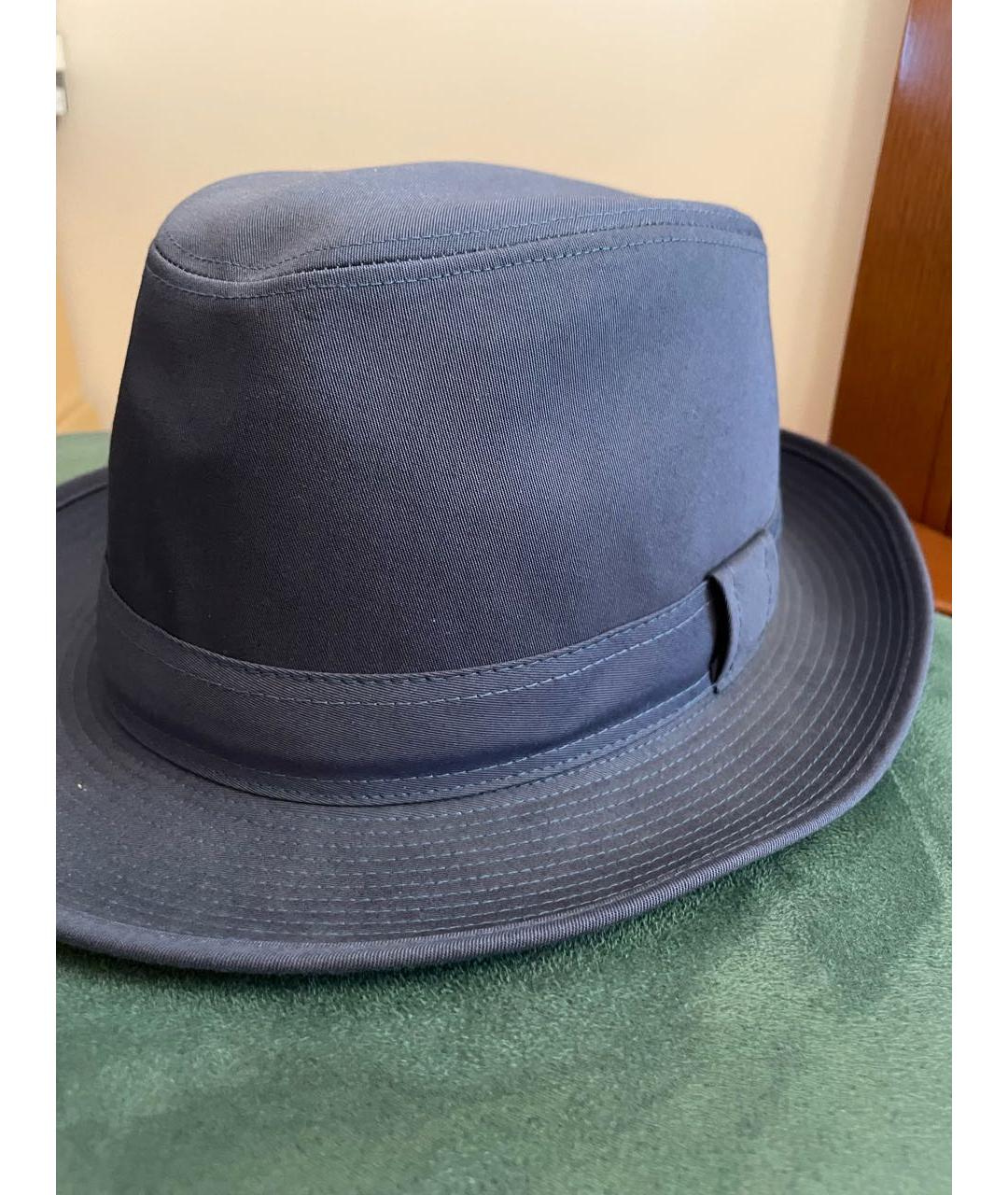HERMES PRE-OWNED Синяя хлопковая шляпа, фото 3