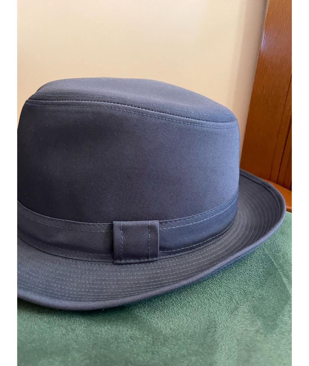 HERMES PRE-OWNED Синяя хлопковая шляпа, фото 2