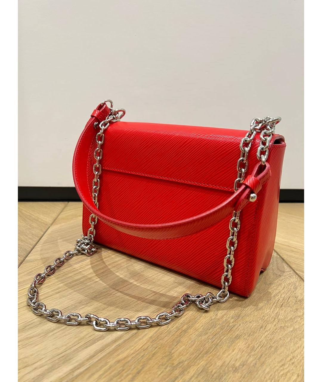 LOUIS VUITTON Красная кожаная сумка через плечо, фото 6
