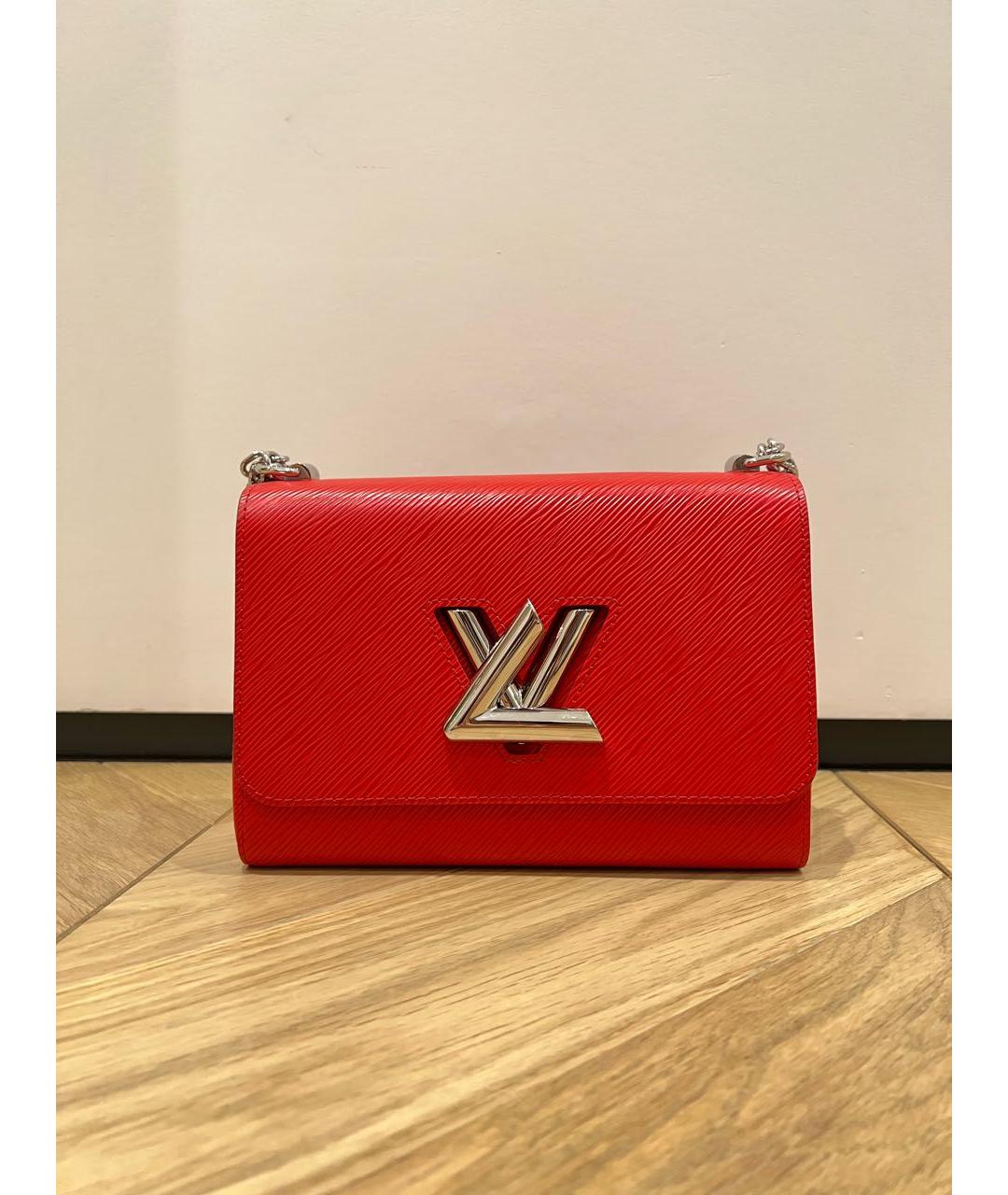 LOUIS VUITTON Красная кожаная сумка через плечо, фото 7