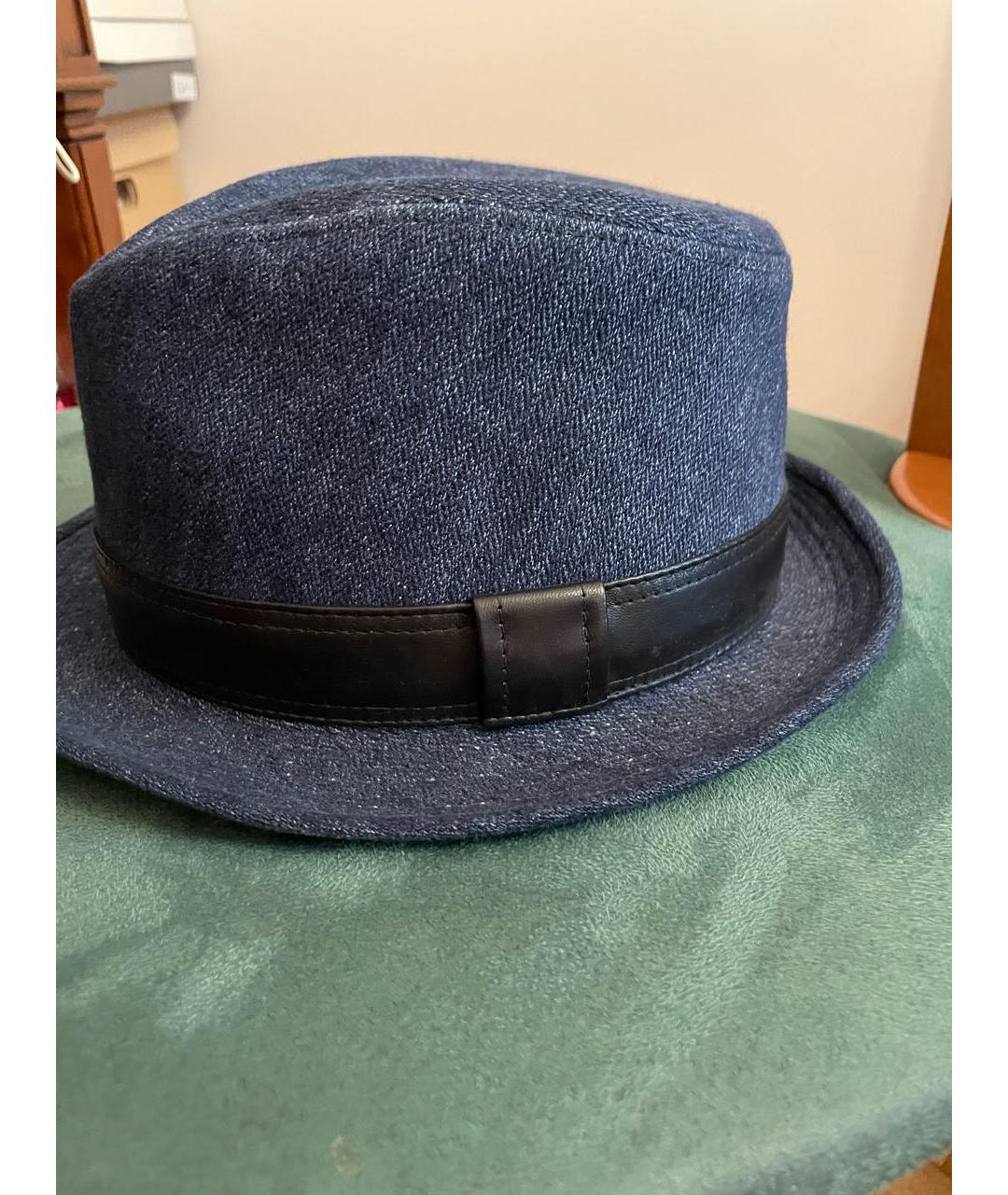 HERMES PRE-OWNED Синяя хлопковая шляпа, фото 6