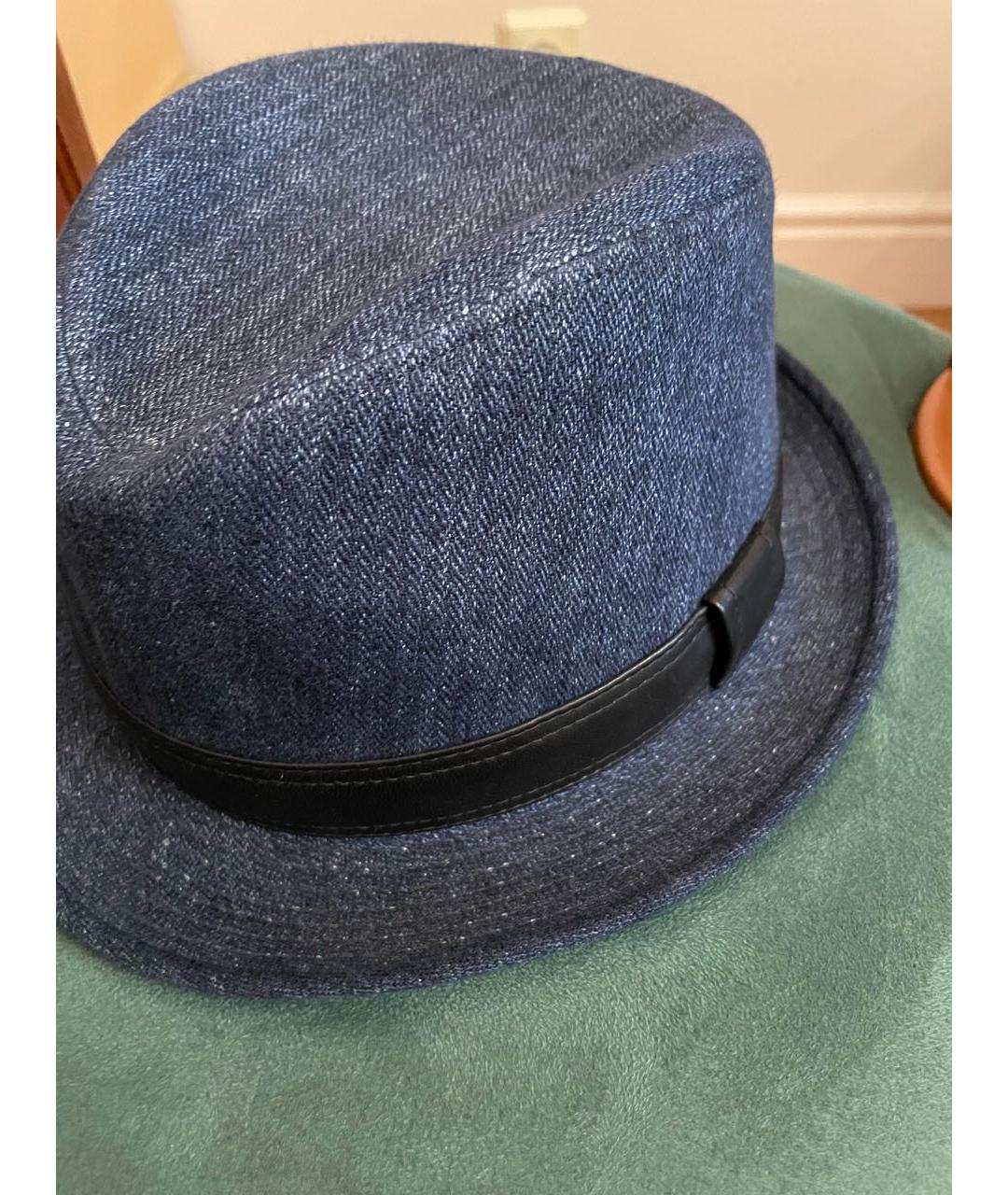 HERMES PRE-OWNED Синяя хлопковая шляпа, фото 3