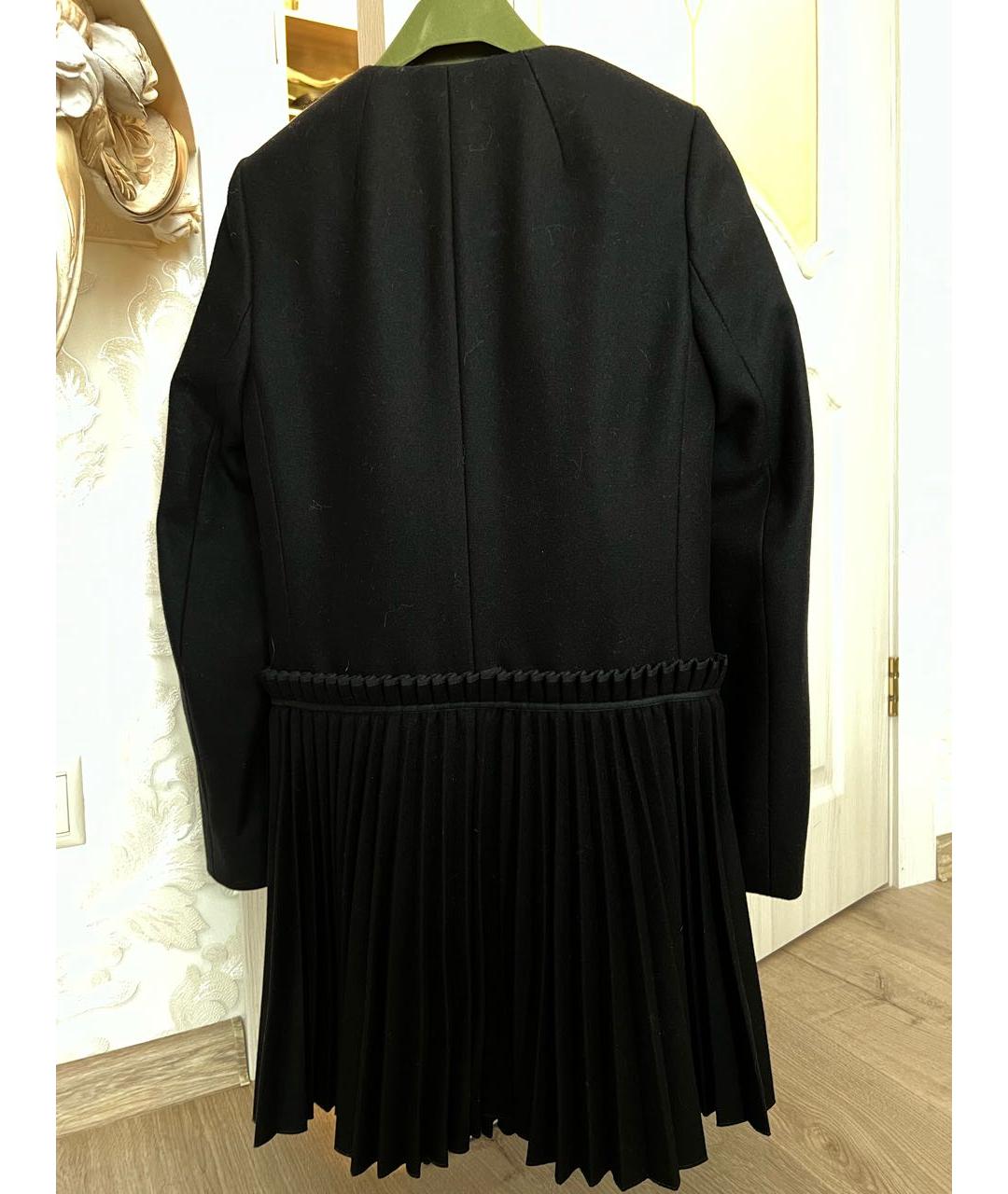 RED VALENTINO Черное шерстяное пальто, фото 2