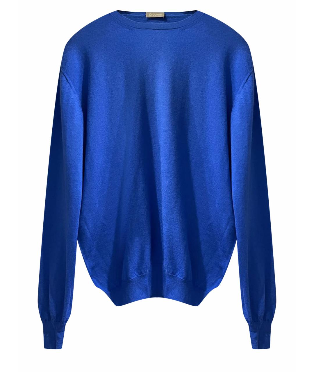 CRUCIANI Синий кашемировый джемпер / свитер, фото 1