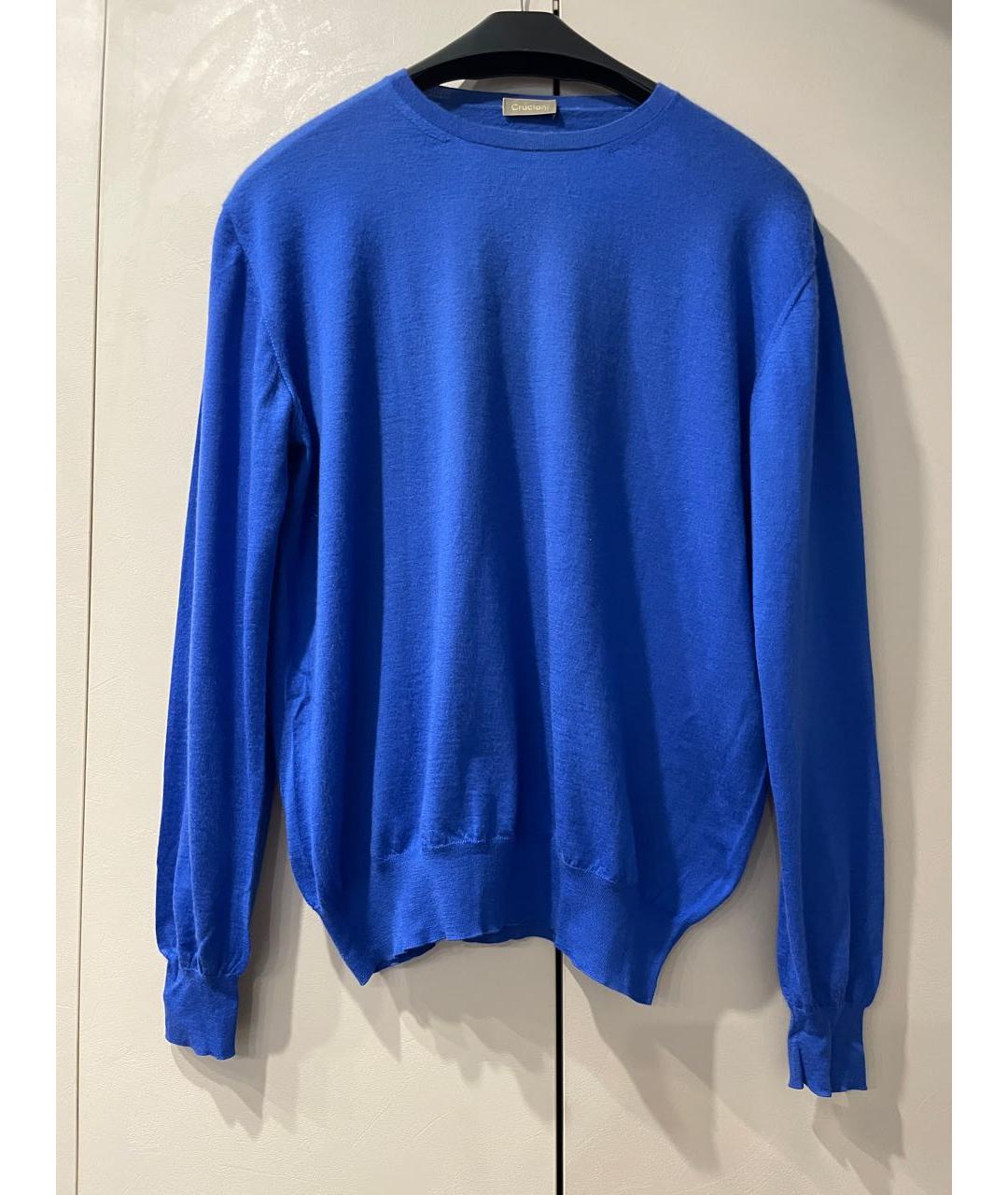 CRUCIANI Синий кашемировый джемпер / свитер, фото 3