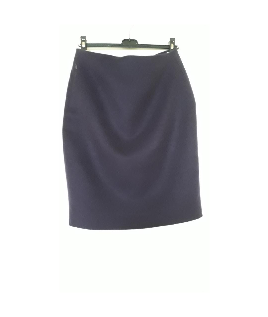 AKRIS Фиолетовая кашемировая юбка мини, фото 6