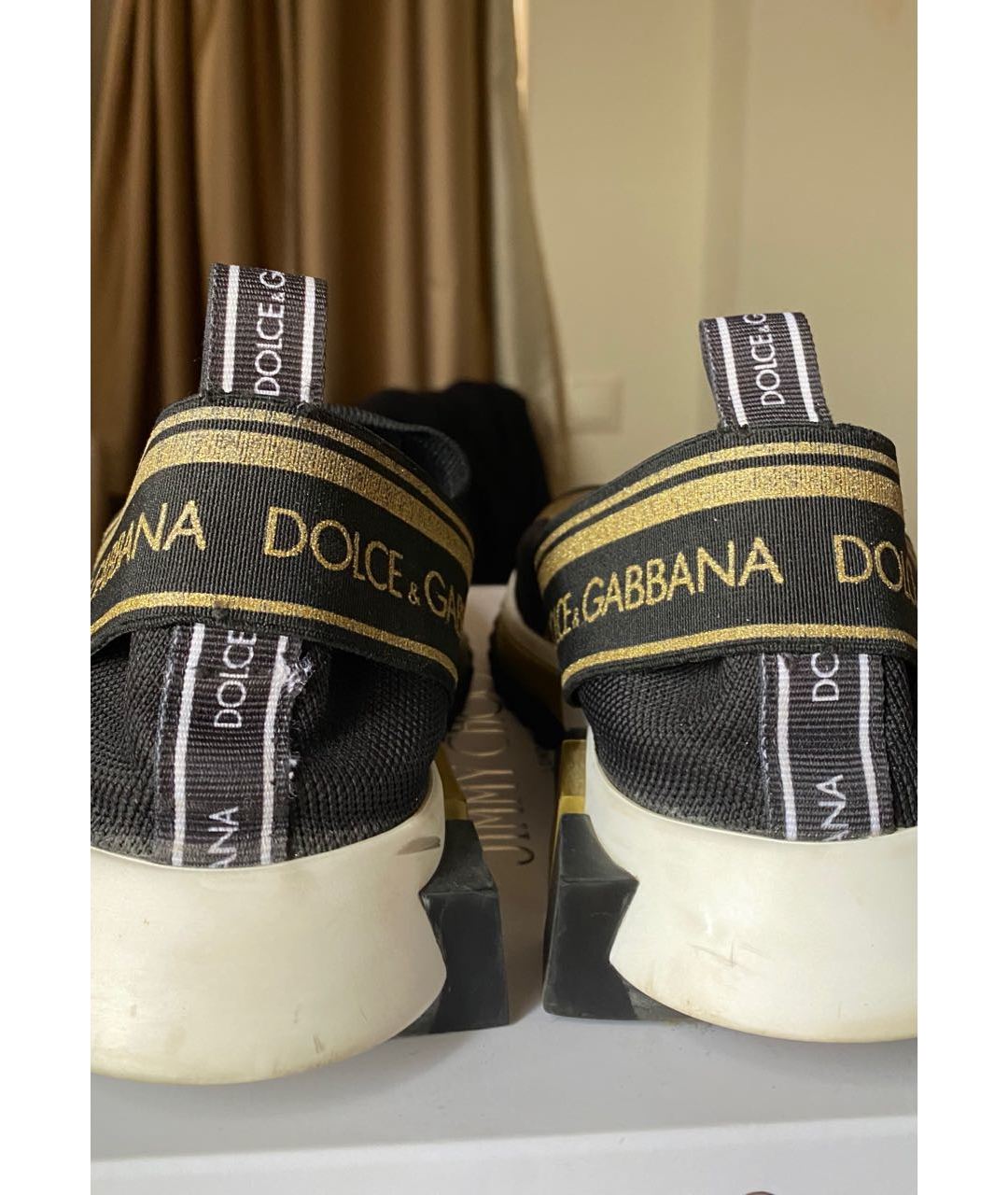 DOLCE&GABBANA Черные текстильные кроссовки, фото 5