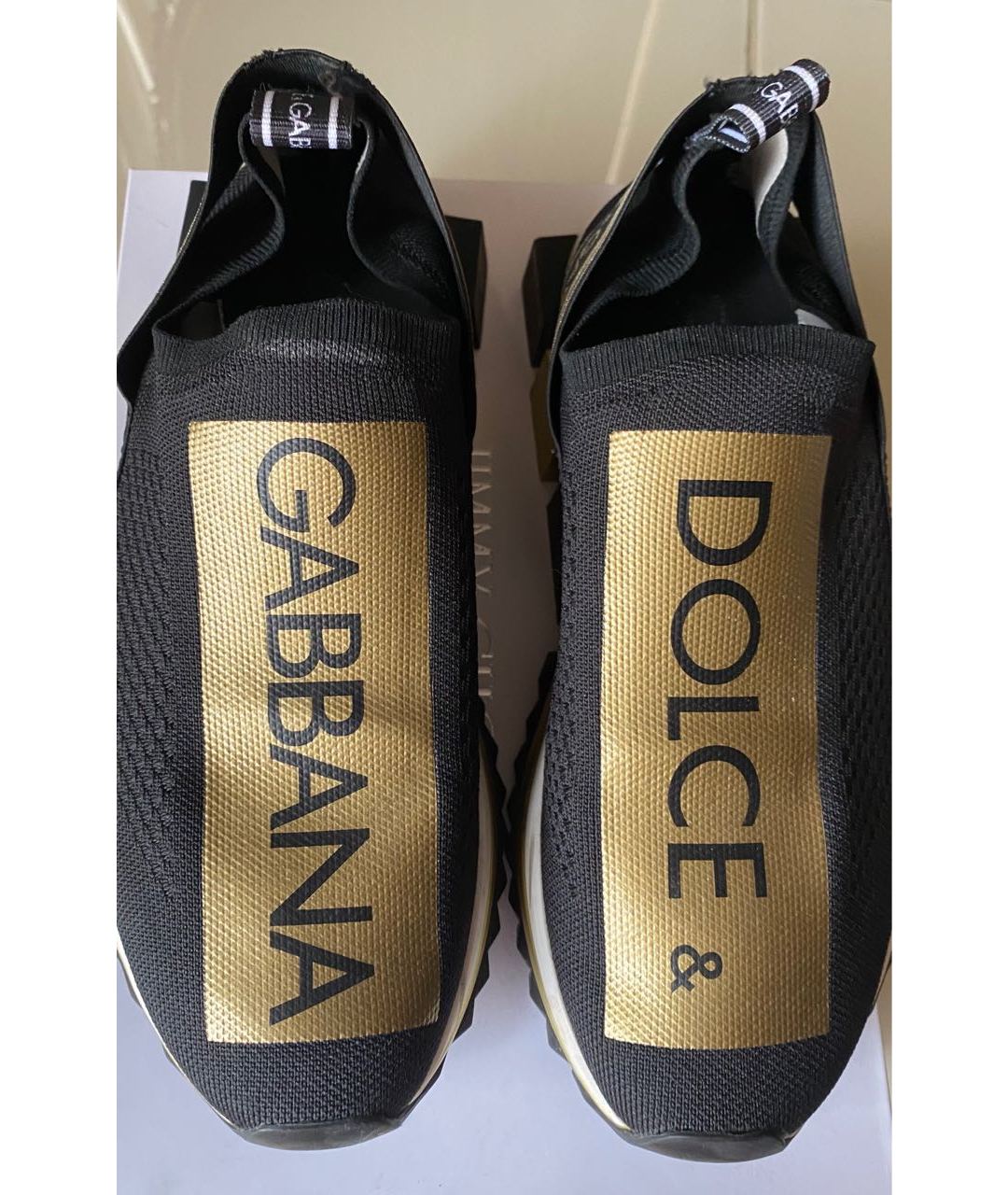 DOLCE&GABBANA Черные текстильные кроссовки, фото 4