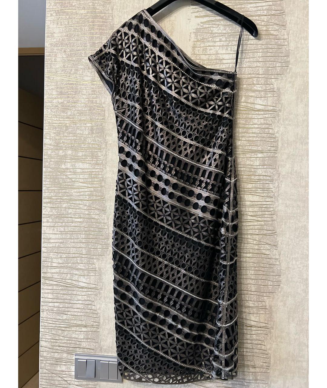 ETRO Антрацитовое кожаное вечернее платье, фото 2