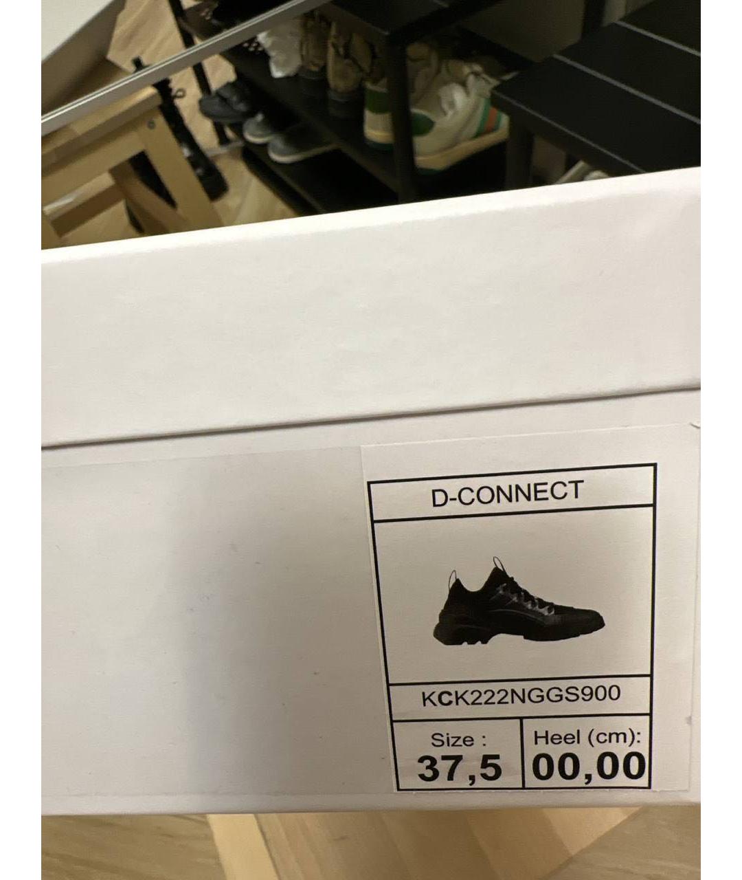 CHRISTIAN DIOR Черные текстильные кеды, фото 5