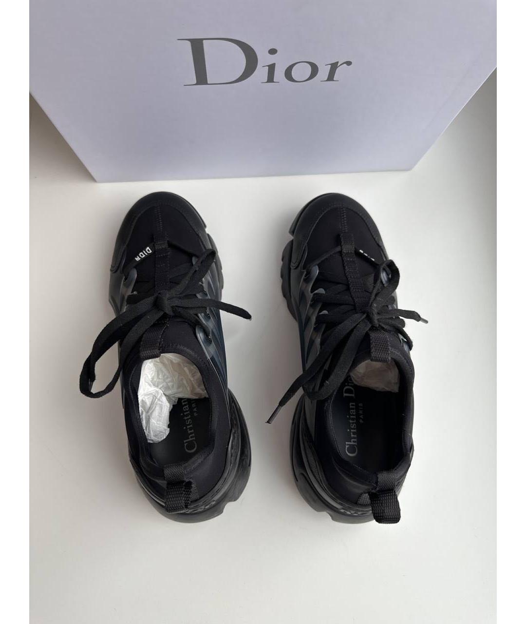 CHRISTIAN DIOR Черные текстильные кеды, фото 3