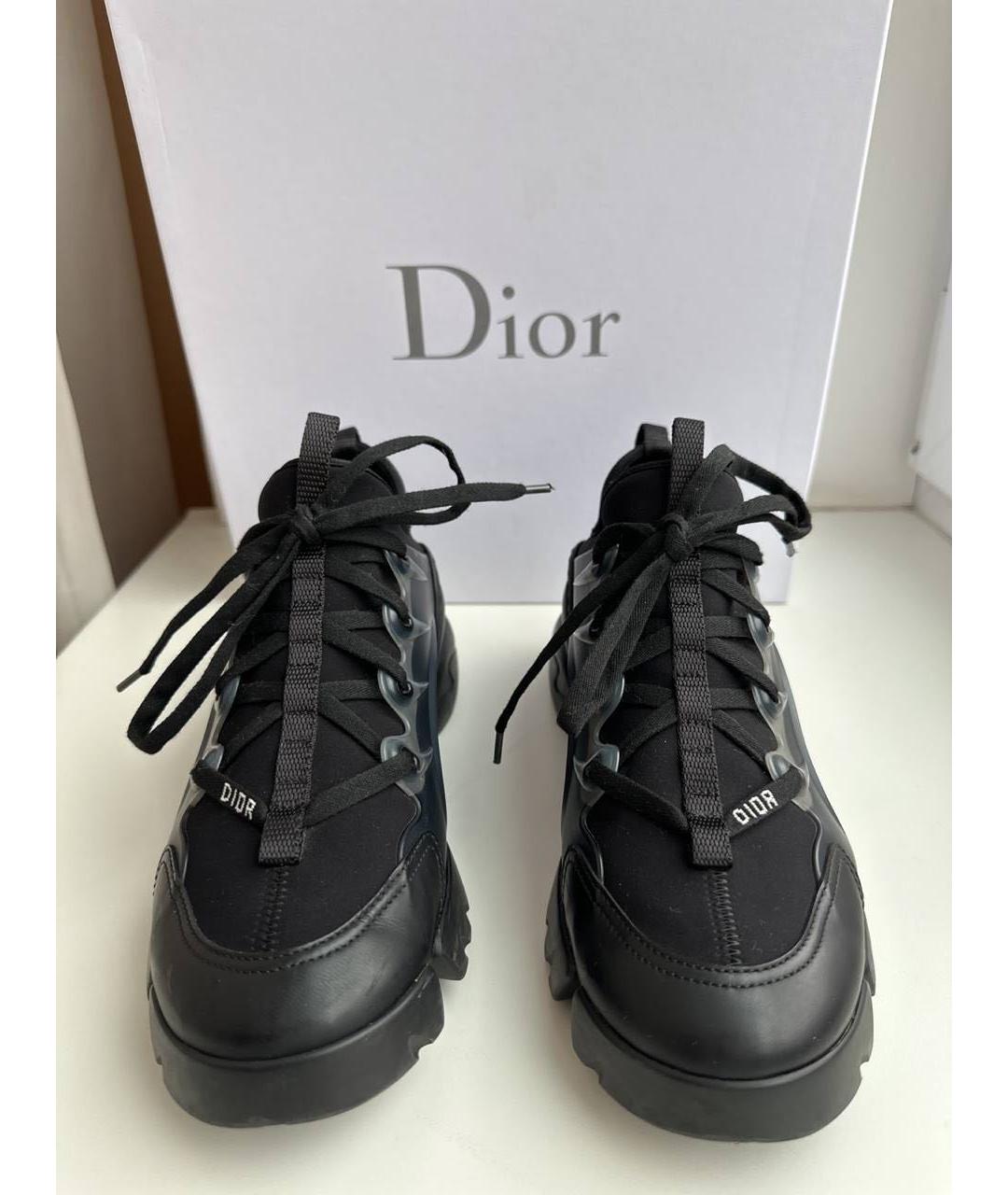 CHRISTIAN DIOR Черные текстильные кеды, фото 2