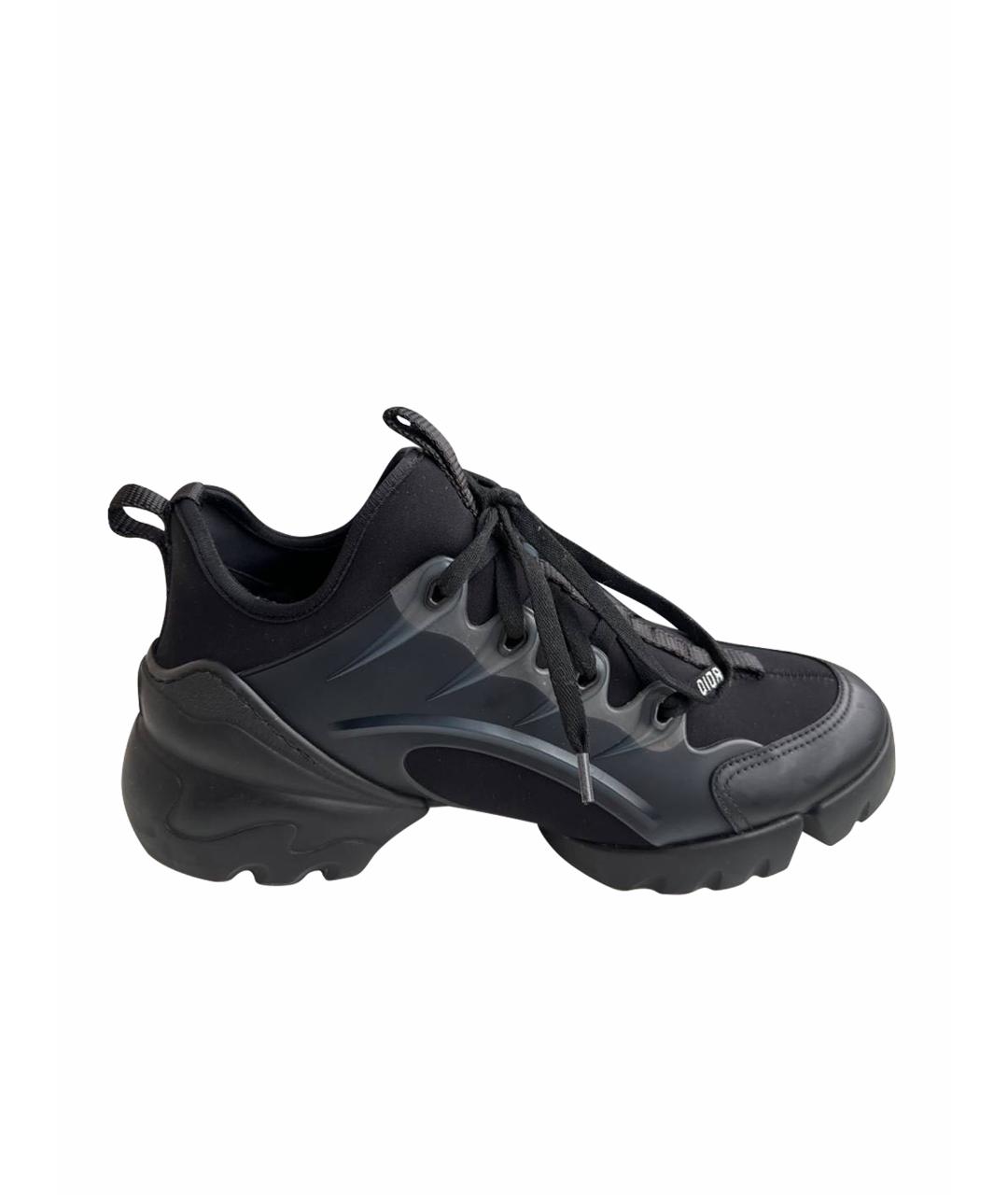 CHRISTIAN DIOR Черные текстильные кеды, фото 1