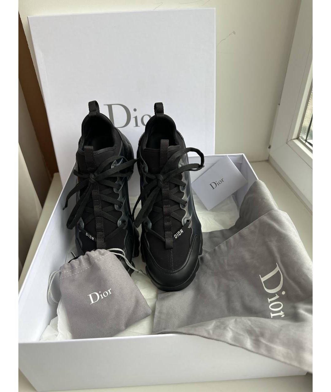 CHRISTIAN DIOR Черные текстильные кеды, фото 7