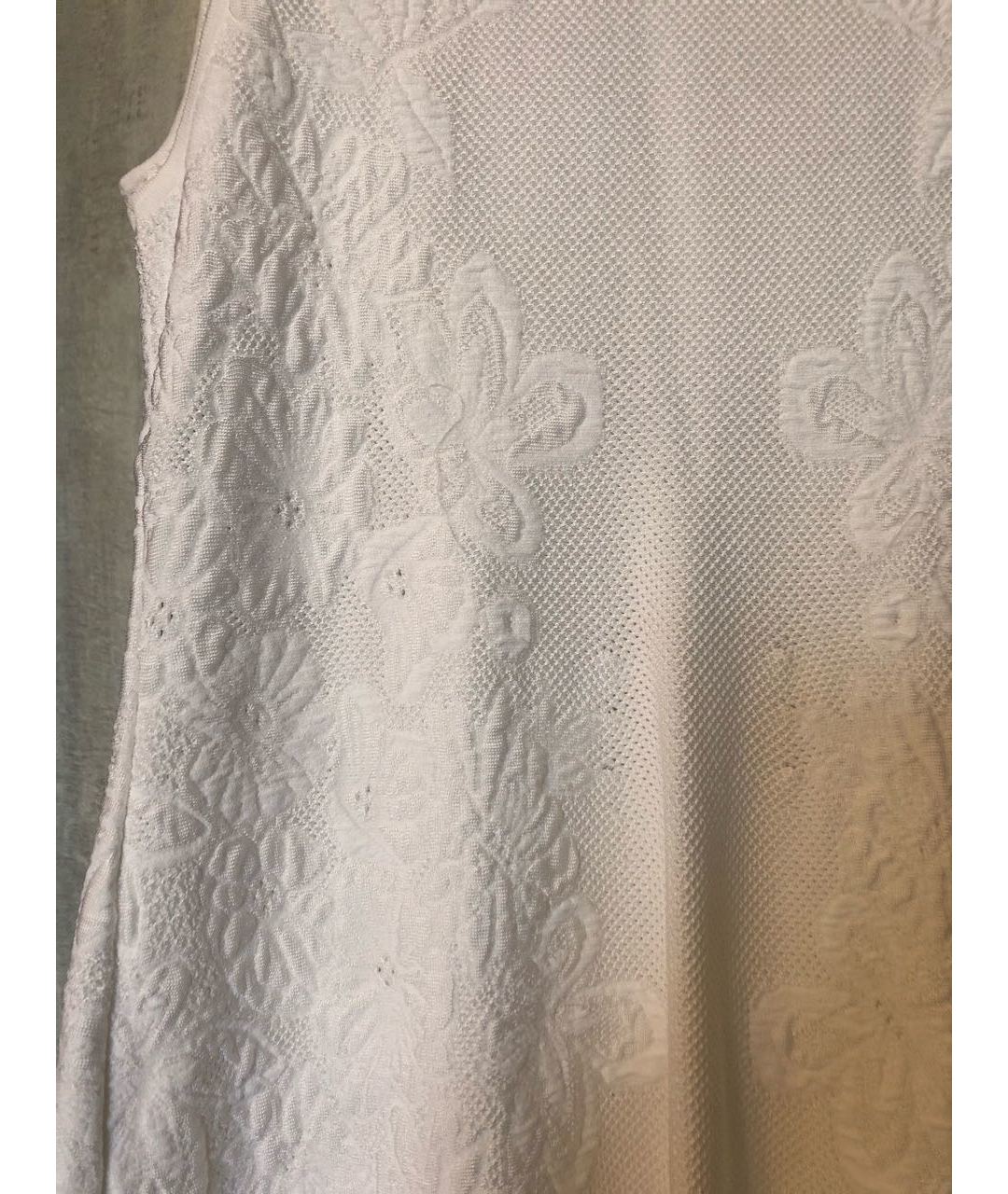 ROBERTO CAVALLI Белое вискозное повседневное платье, фото 4