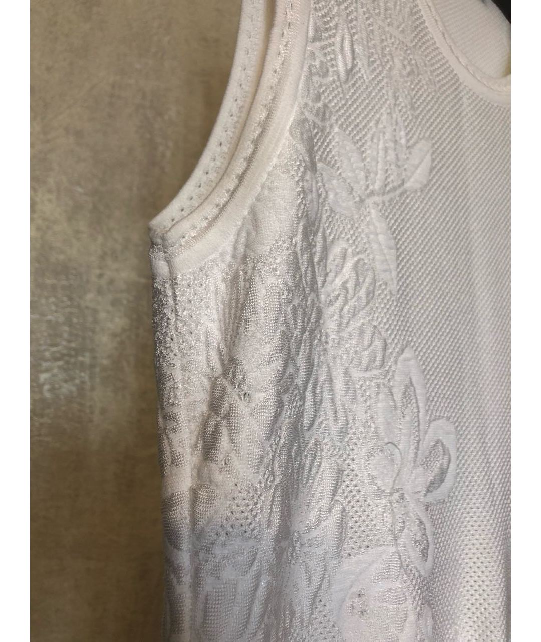 ROBERTO CAVALLI Белое вискозное повседневное платье, фото 5