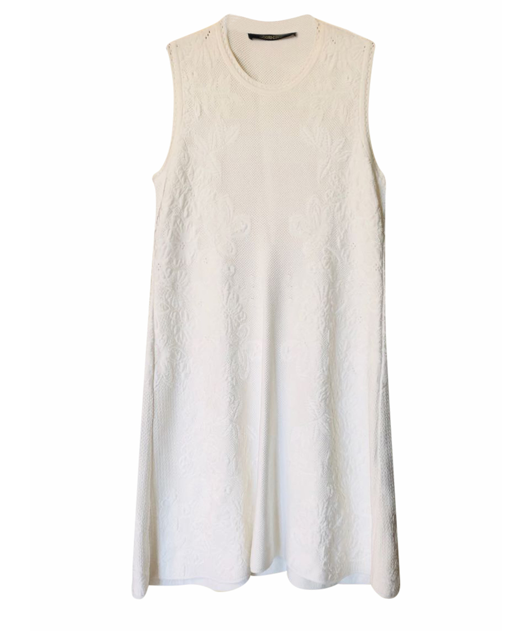 ROBERTO CAVALLI Белое вискозное повседневное платье, фото 1