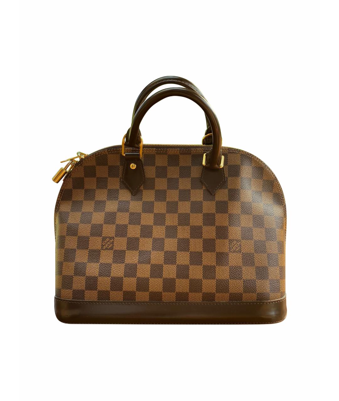 LOUIS VUITTON PRE-OWNED Коричневая кожаная сумка с короткими ручками, фото 1