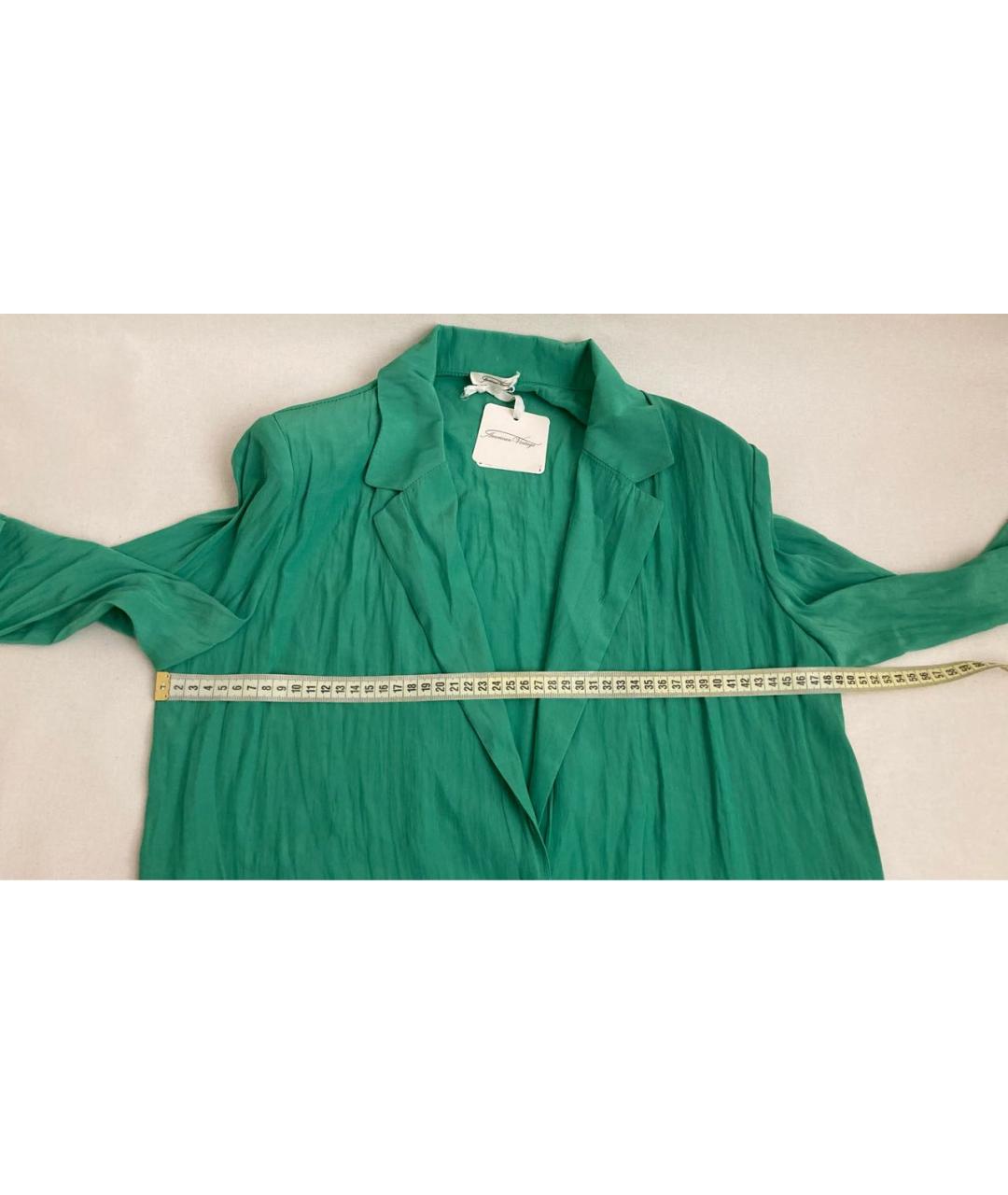 AMERICAN VINTAGE Зеленый полиэстеровый жакет/пиджак, фото 8