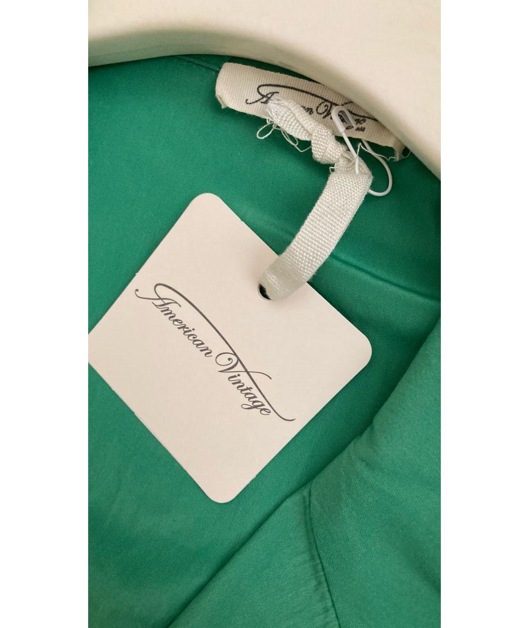 AMERICAN VINTAGE Зеленый полиэстеровый жакет/пиджак, фото 4