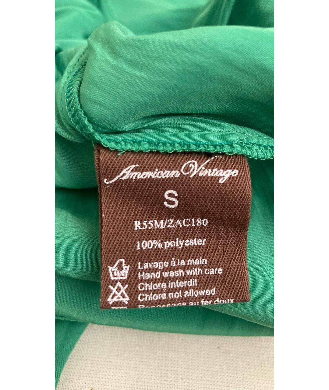 AMERICAN VINTAGE Зеленый полиэстеровый жакет/пиджак, фото 5