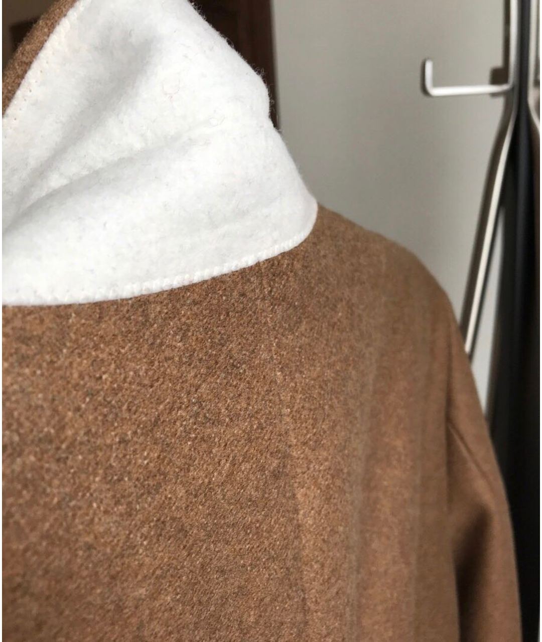 AMI Горчичное шерстяное пальто, фото 3