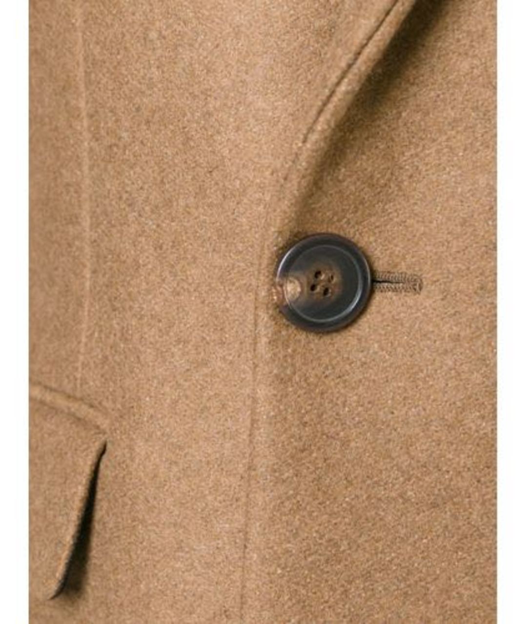 AMI Горчичное шерстяное пальто, фото 4