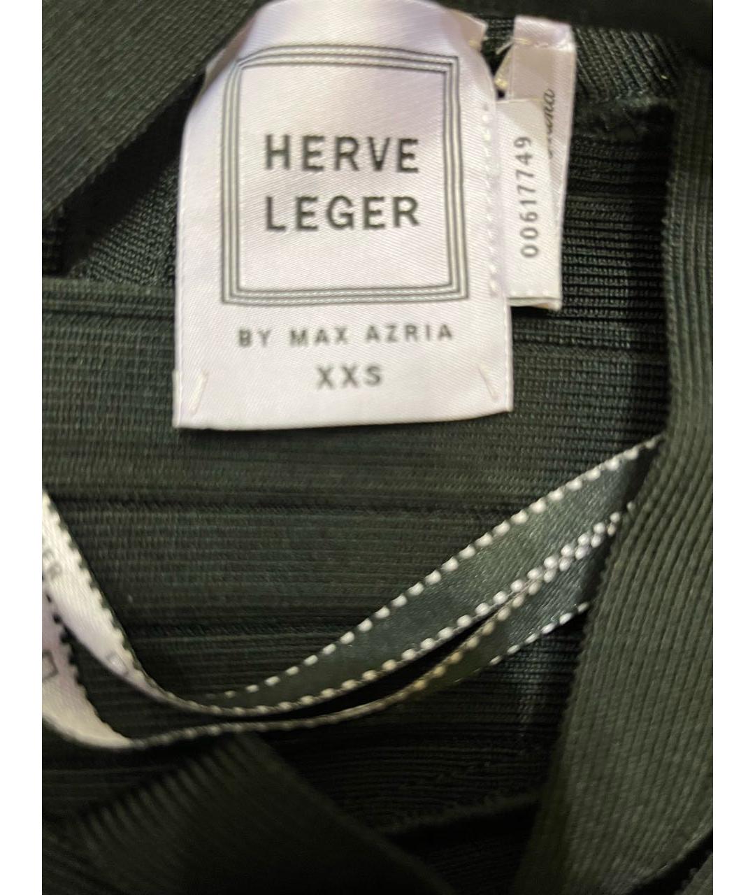 HERVE LEGER Черное вискозное платье, фото 3