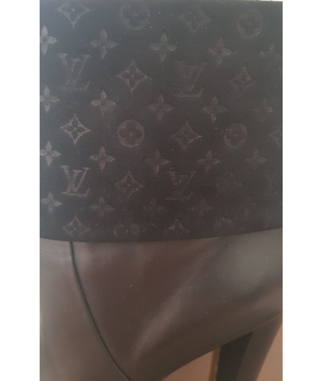 LOUIS VUITTON PRE-OWNED Черные кожаные сапоги, фото 5