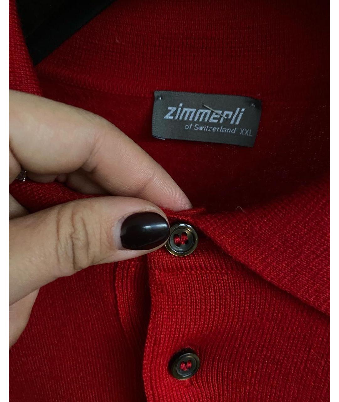 ZIMMERLI Красный шерстяной джемпер / свитер, фото 4