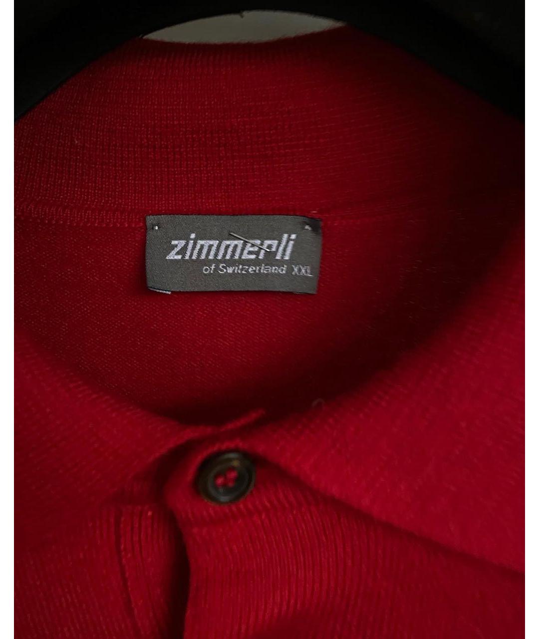 ZIMMERLI Красный шерстяной джемпер / свитер, фото 3