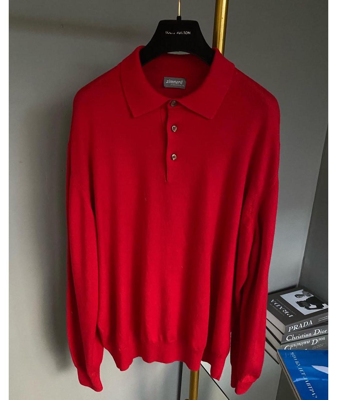 ZIMMERLI Красный шерстяной джемпер / свитер, фото 8
